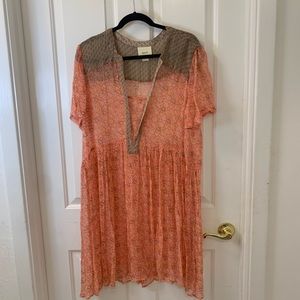 Anthropologie sheer mini dress